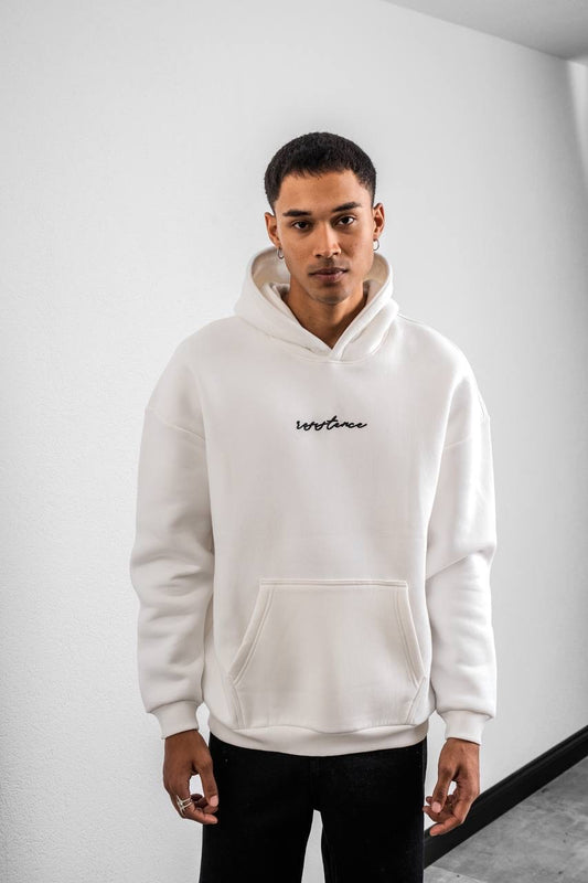 Beyaz Özel Tasarım Kapüşonlu Sweatshirt – Tarzını Yansıt!