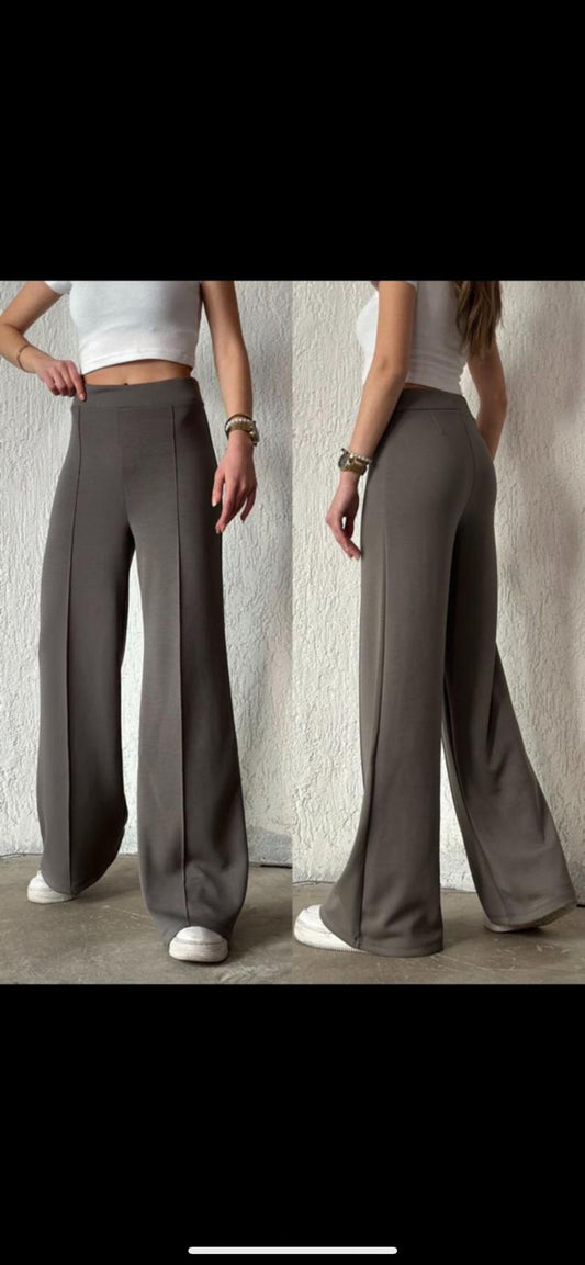 Çımalı Modal Kumaş Kadın Pantalon (Füme)