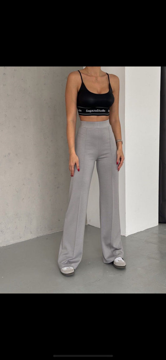 Çımalı Modal Kumaş Kadın Pantalon (Gri)