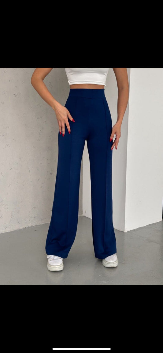Çımalı Modal Kumaş Kadın Pantalon (Lacivert)